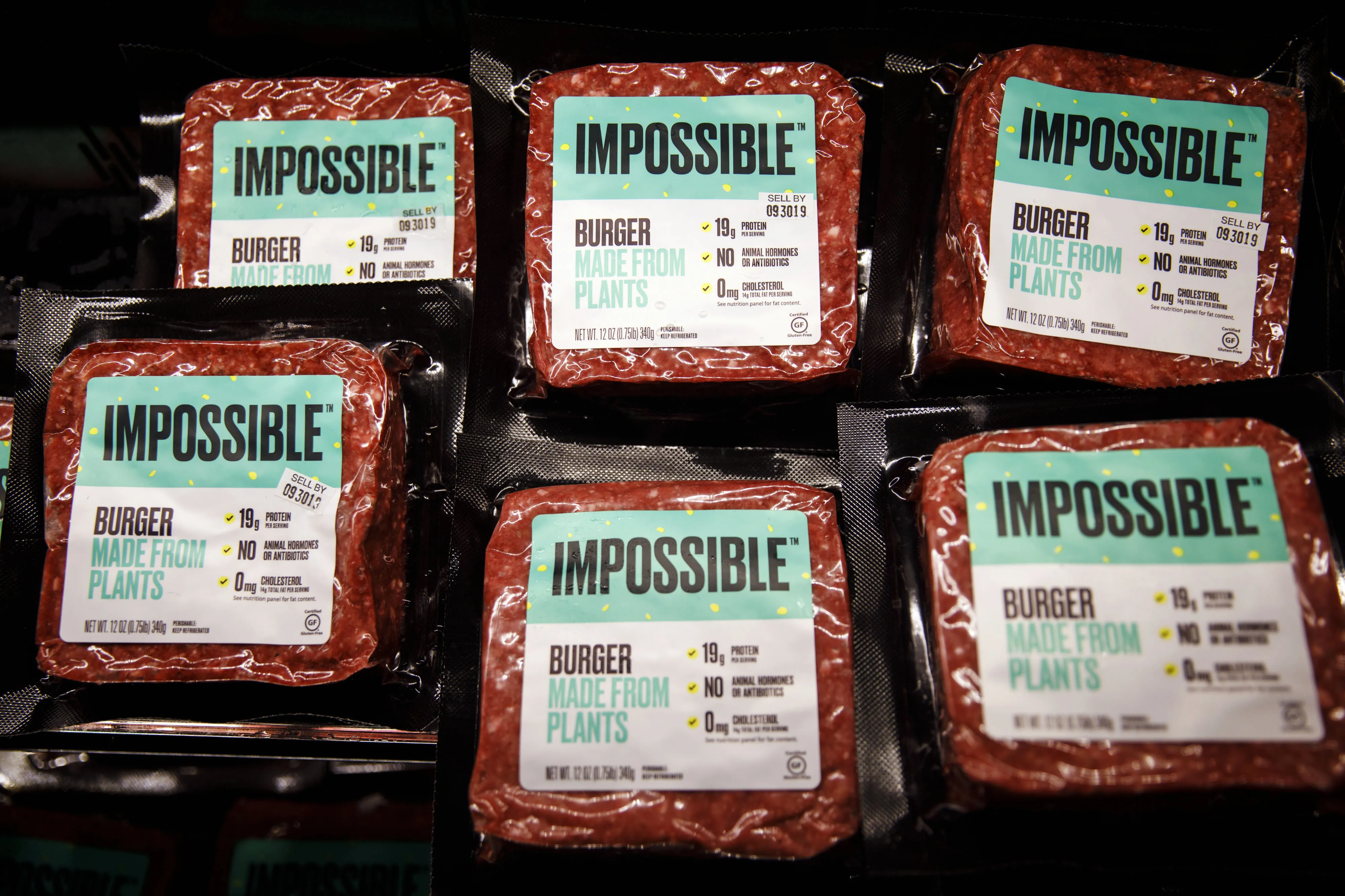 Impossible Burger plant based meat.