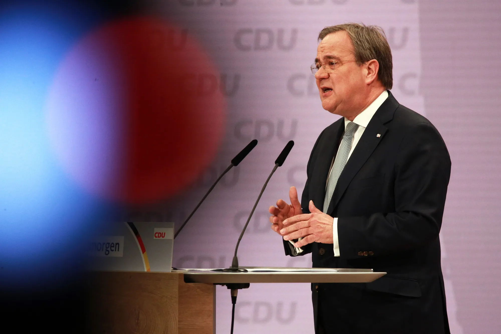 Armin Laschet&nbsp;is a centrist in Merkel’s mold, Habeck said he’s not forward-looking enough to lead Germany.