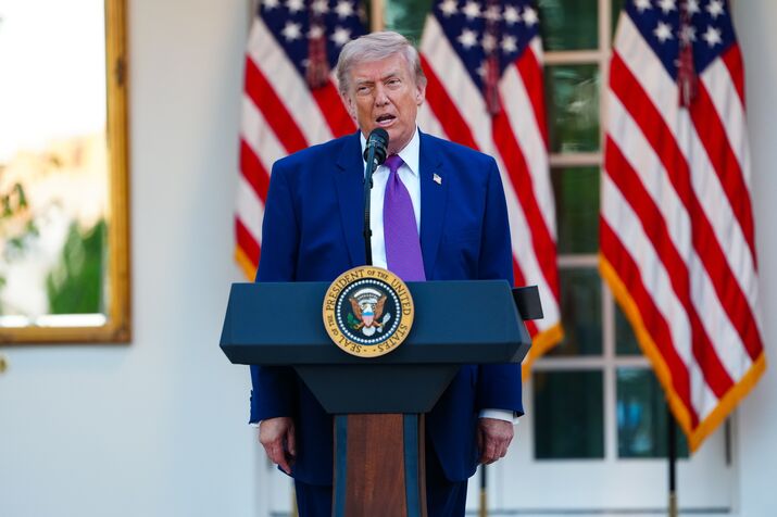 President Trump Hosts Law Enforcement Leaders Dinner In The Rose Garden 