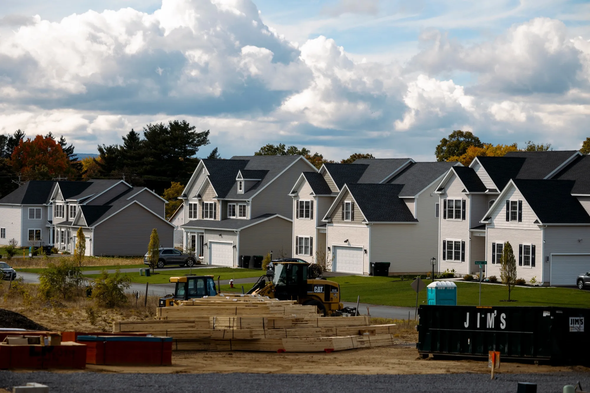 Newly built homes at the Cold Spring Barbera Homes subdivision in Loudonville, New York.