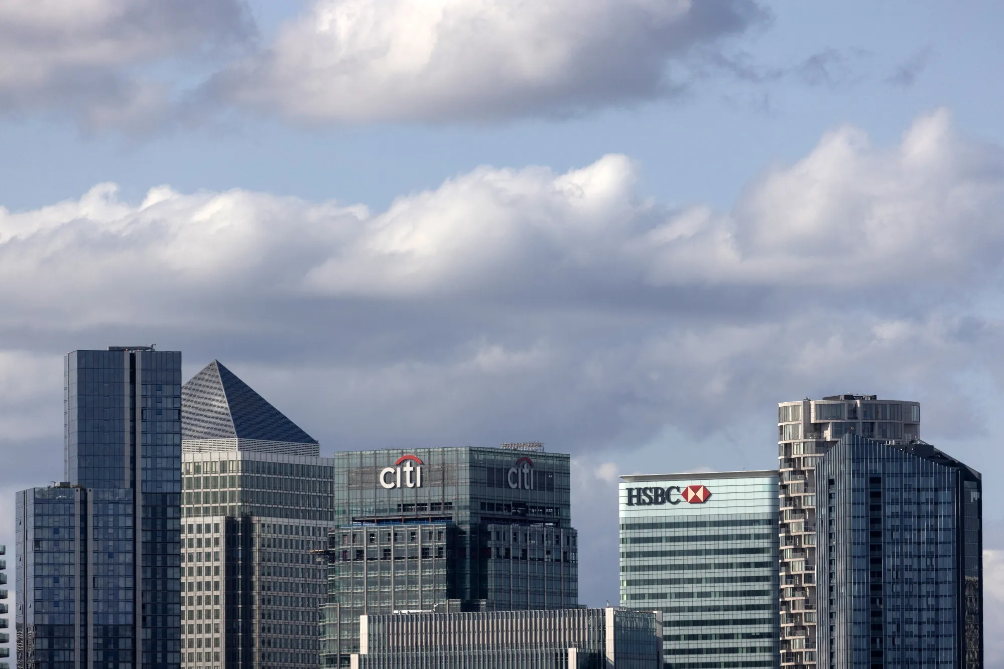 Citigroup Inc. and HSBC Holdings Plc offices in London.