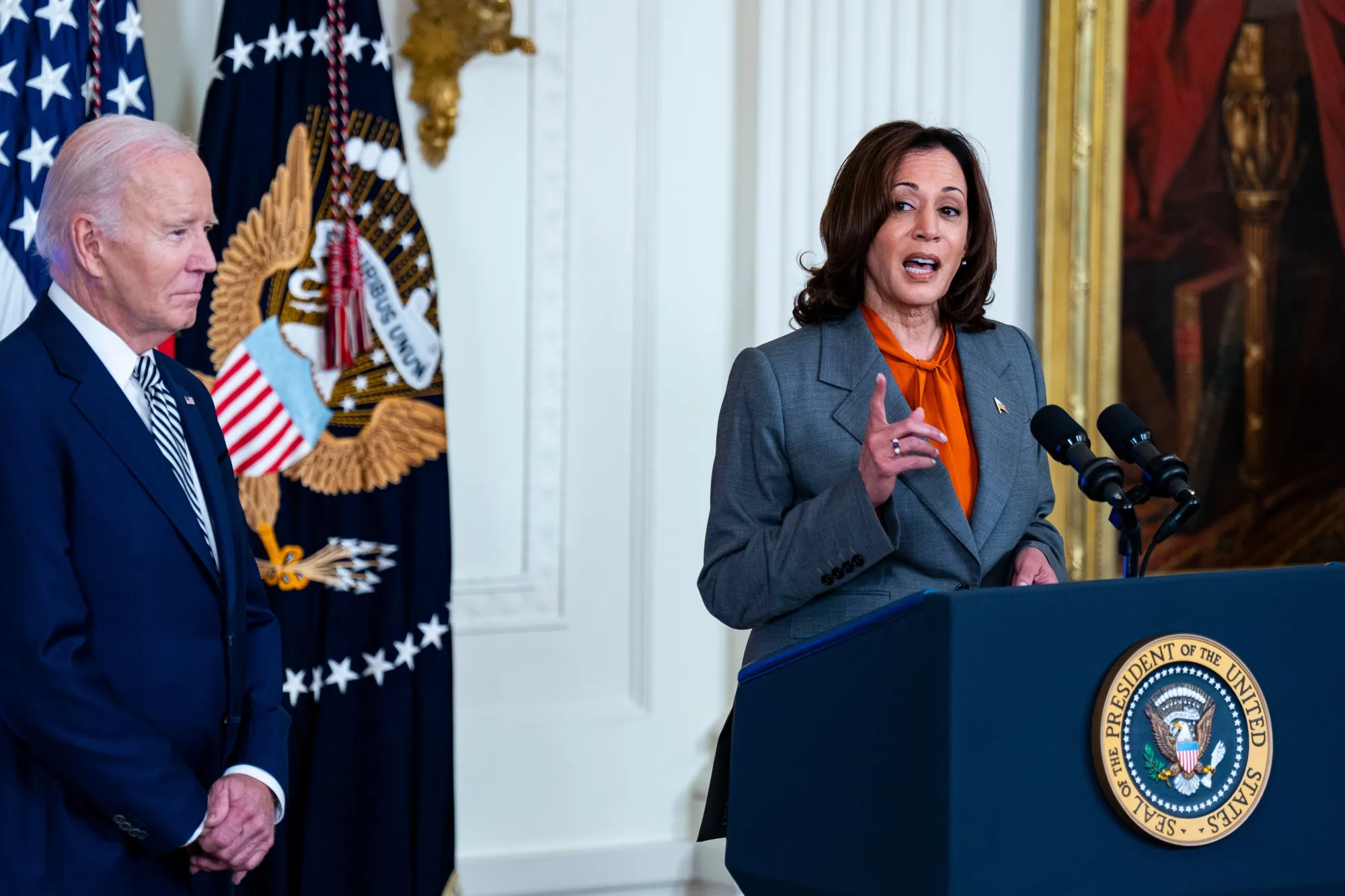 Kamala Harris with Joe Biden on Oct. 30.