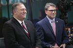 Mike Pompeo (left) and Rick Perry.