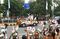 Abe and Modi wave to the crowd in Ahmedabad on Sept. 13. Photographer: Sam Panthaky/AFP via Getty Images