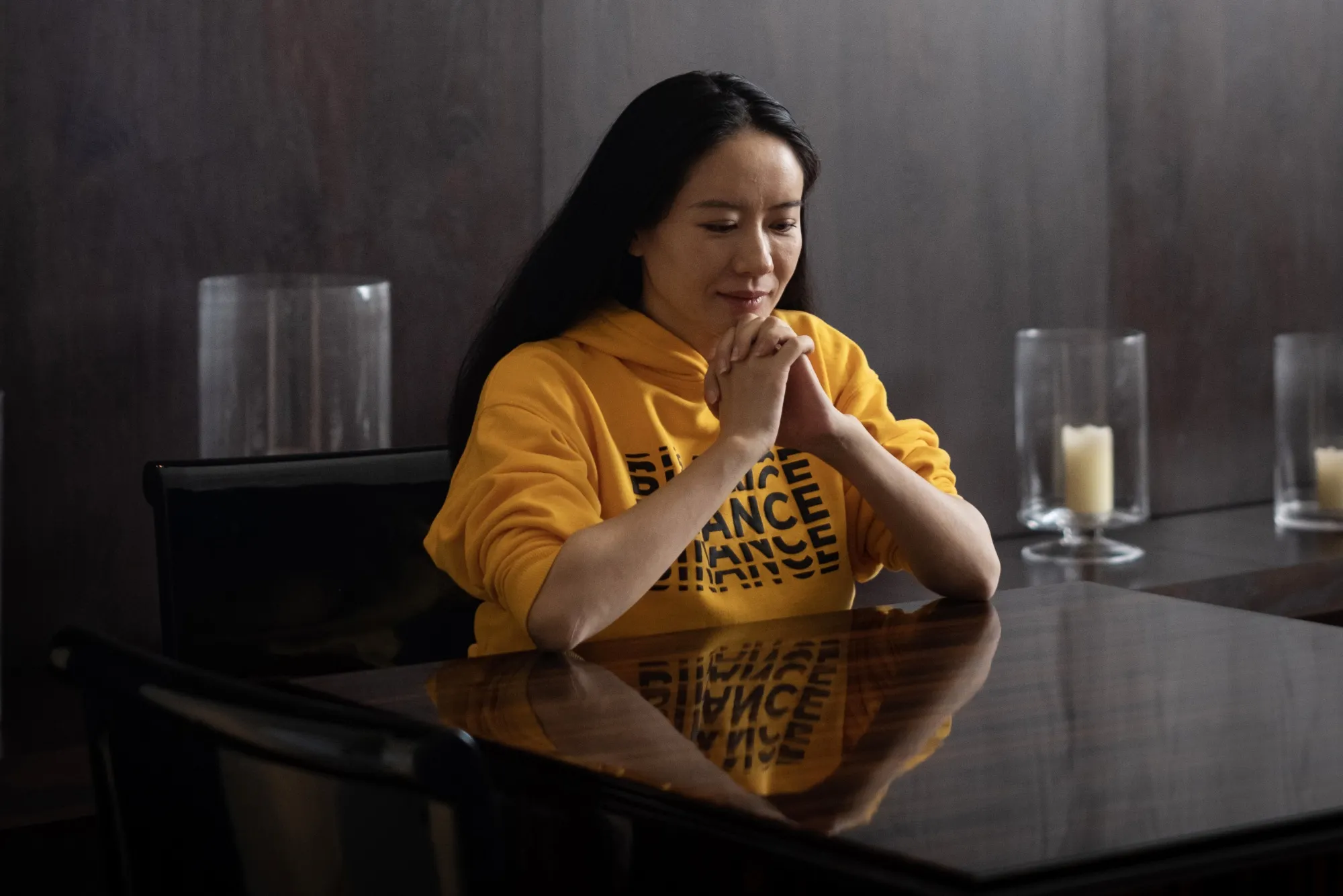 Yi He during an interview in Dubai last month. The Binance co-founder proved instrumental to the crypto exchange’s meteoric rise.