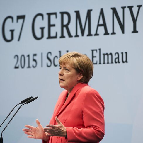 German Chancellor Angela Merkel attends the 2015 G-7 Summit in Germany.