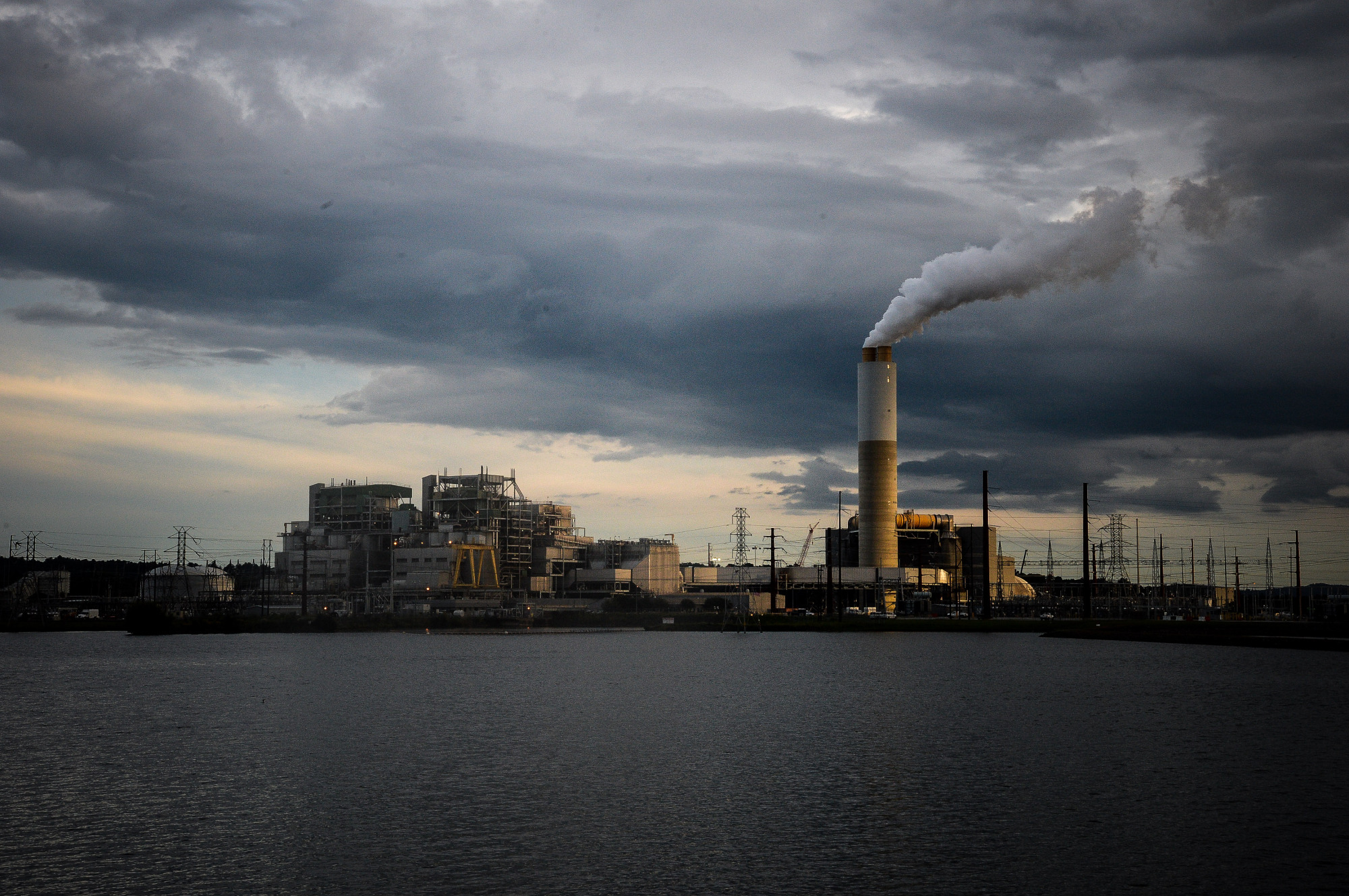 Emissions rise from the Duke Energy Asheville Power Plant in Arden, North Carolina.