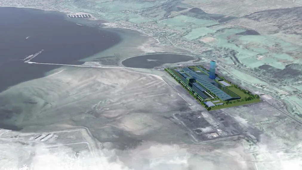 Illustration of the XLCC factory in Hunterston, Scotland.