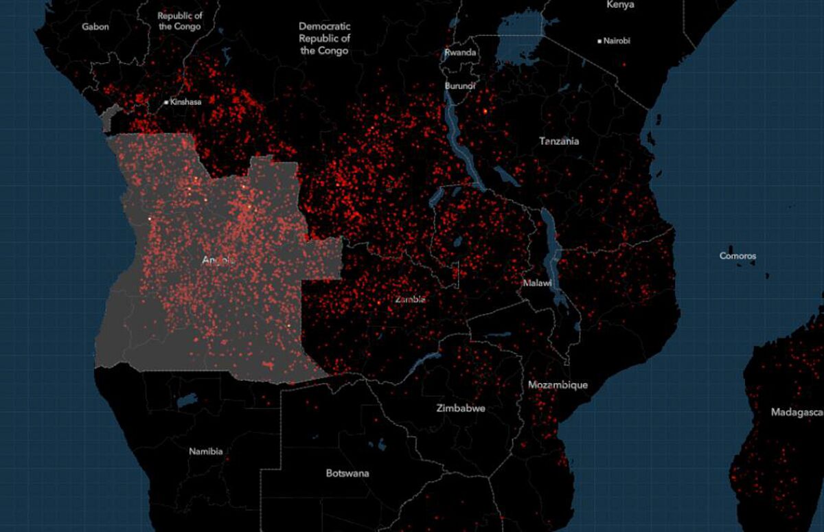 More Fires Now Burning In Angola Congo Than Amazon Maps Bloomberg