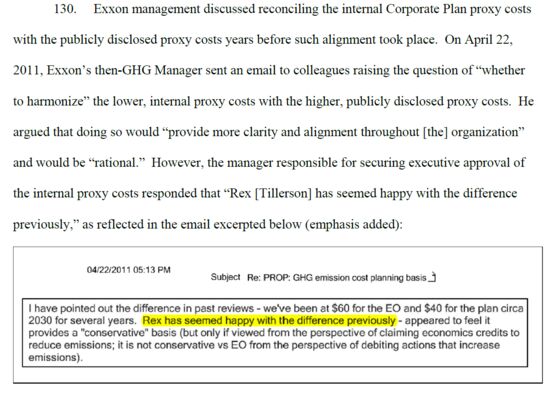 Inside Exxon's God Pod: Climate Suit Cites Emails, Tillerson