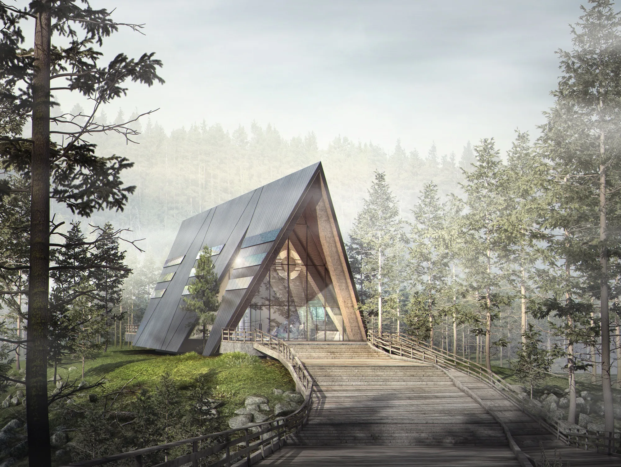 A rendering of&nbsp;Oklo Inc.’s Aurora power plant.&nbsp;