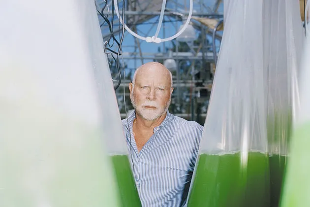 Venter grows algae in a greenhouse in SGI's headquarters in La Jolla, Calif.