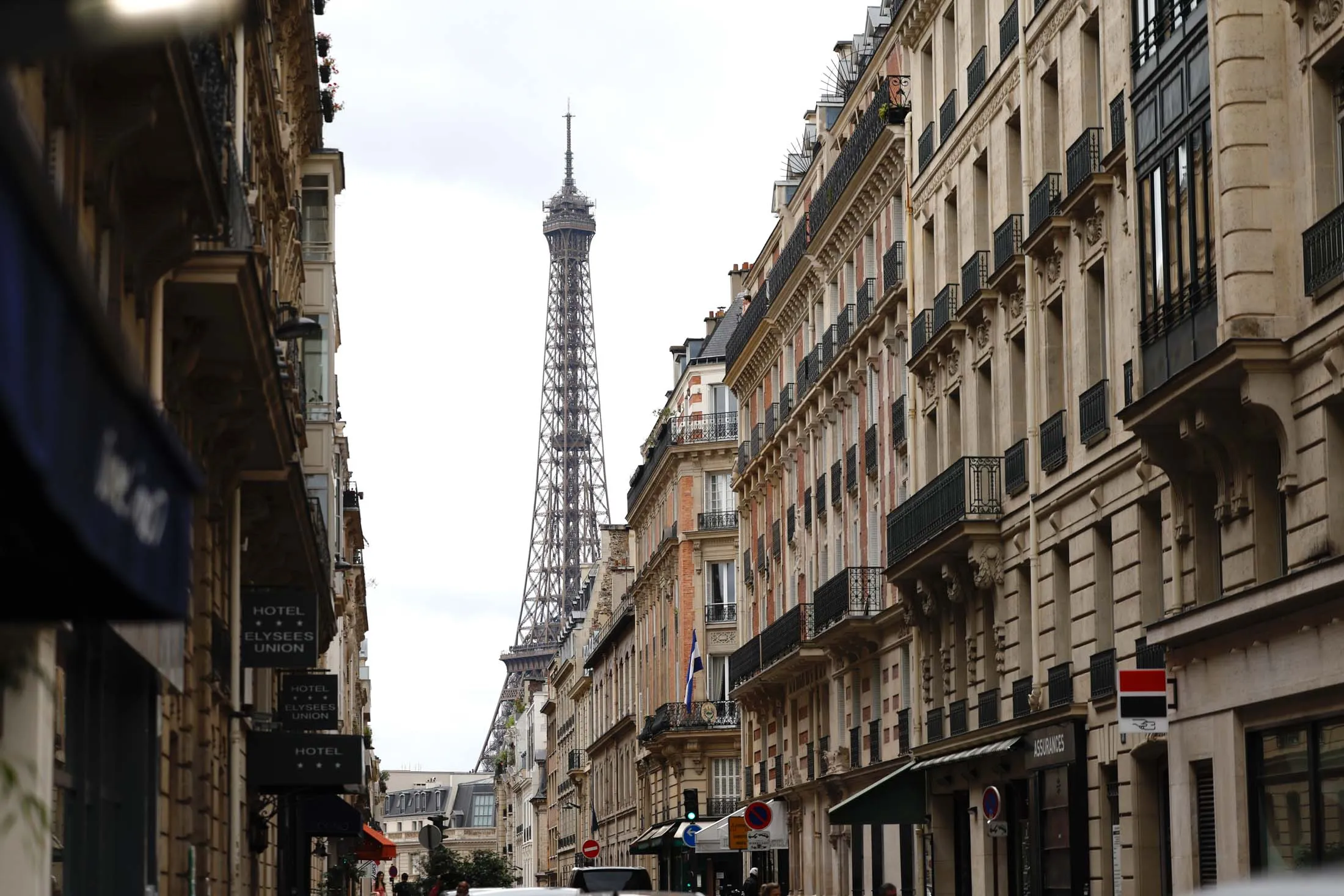 A street scene in the French capital, days before its 2024 Olympics debut.