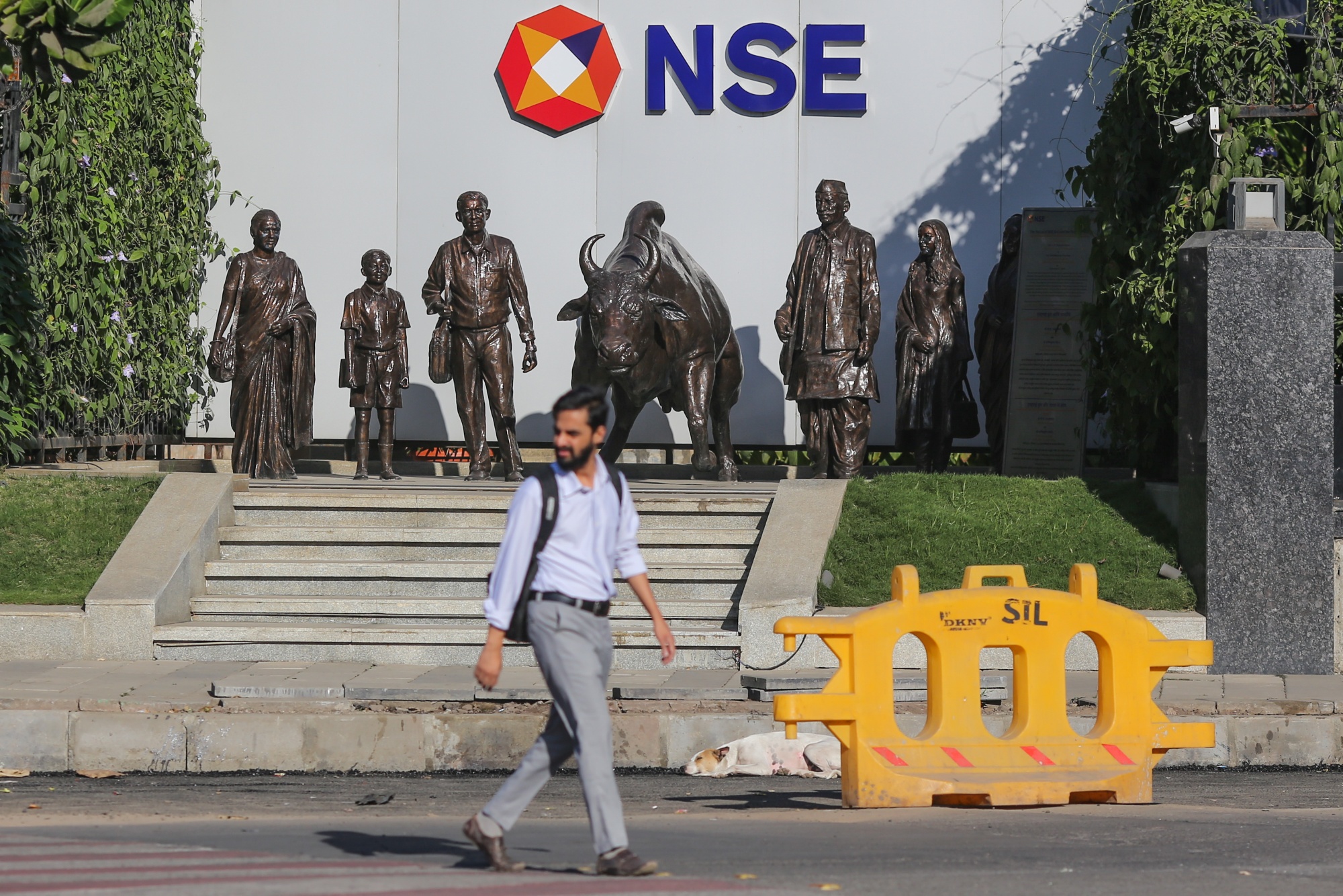 The National Stock Exchange (NSE) building in Mumbai, India, on Wednesday, Dec. 10, 2025. Meesho Ltd., an Indian e-commerce platform, surged in its debut in Mumbai on Wednesday, showing growing investor appetite for tech startups after a string of blockbuster listings. Photographer: Dhiraj Singh/Bloomberg