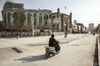 Surveillance cameras are mounted to a post near a mosque in Kashgar, Xinjiang in Nov. 2018.