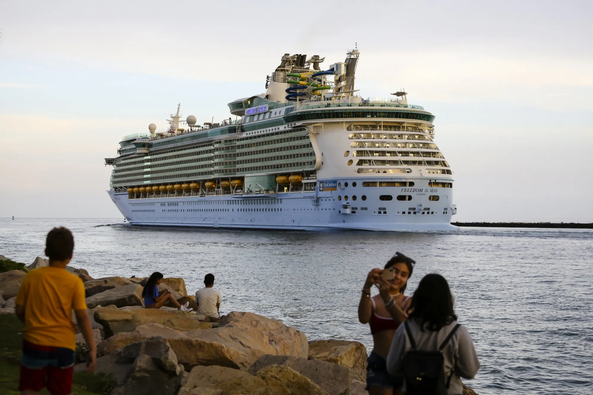 A Royal Caribbean Cruises ship departs&nbsp;from the Port of Miami.