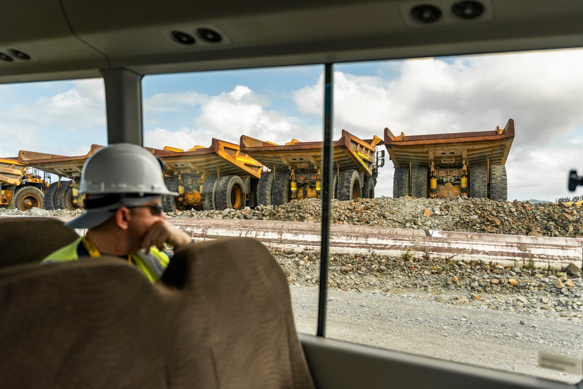Dump trucks at the First Quantum Minerals&nbsp;Cobre mine in Donoso, Panama.