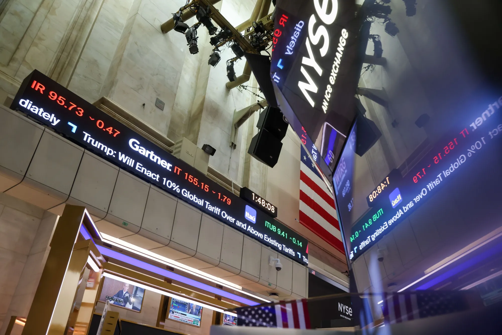 ニューヨーク証券取引所内（2月20日）