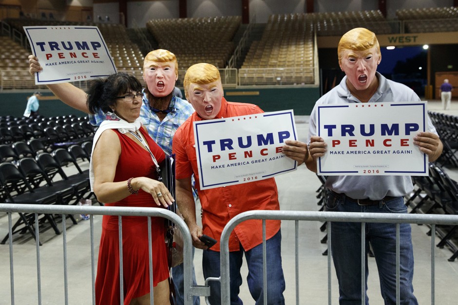 Trump supporters at a rally in Florida.