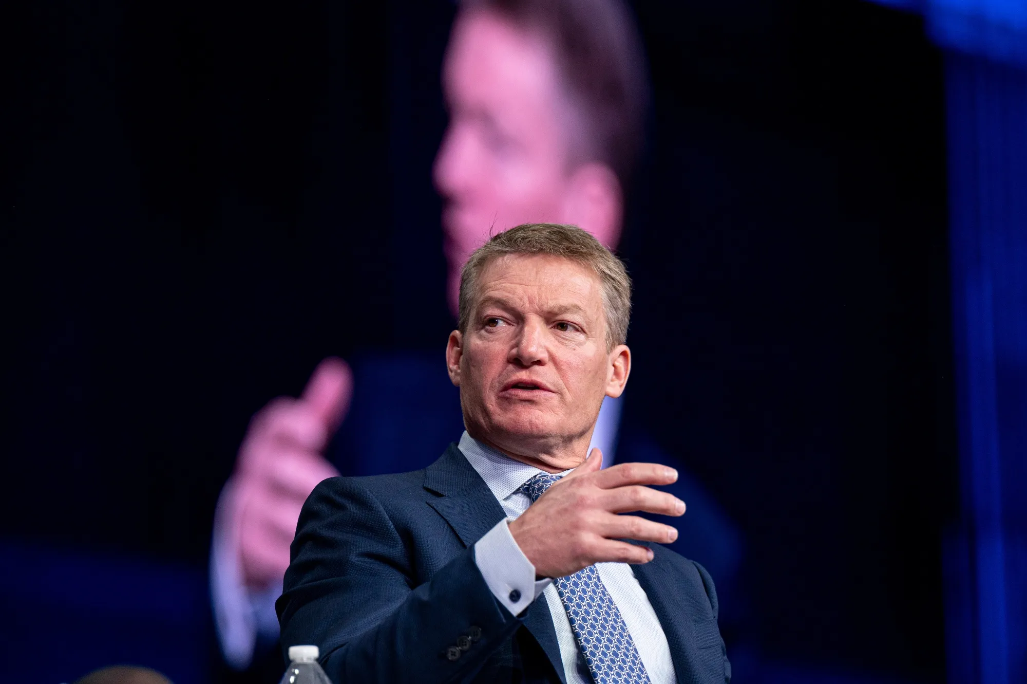 Kevin Mandia, former chief executive officer of Mandiant, during a keynote at the RSA Conference in San Francisco, California, US.