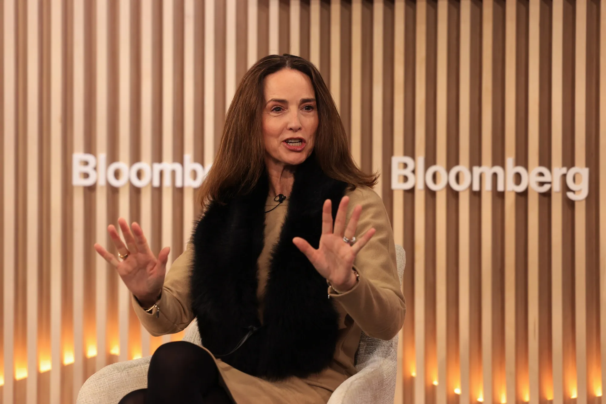 Sarah Friar at Bloomberg House during the World Economic Forum in Davos, on Jan. 21.