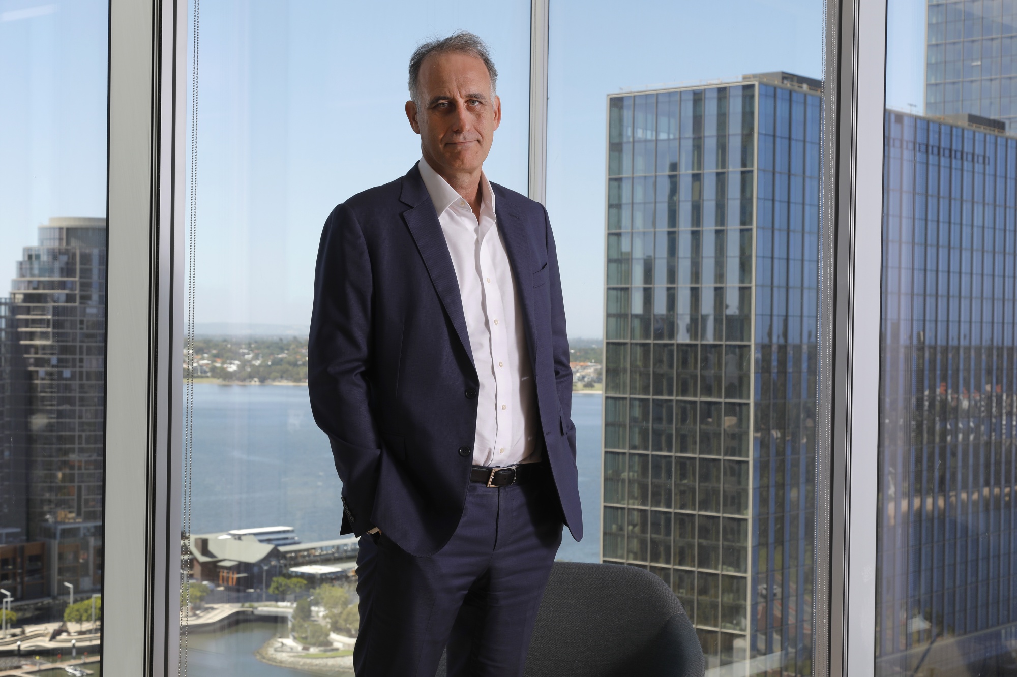 Rob Scott, chief executive officer of Wesfarmers Ltd., at the company's head office in Perth, Australia, on Tuesday, Feb. 17, 2026. Wesfarmers released its earning figures on Feb. 19. Photographer: Philip Gostelow/Bloomberg
