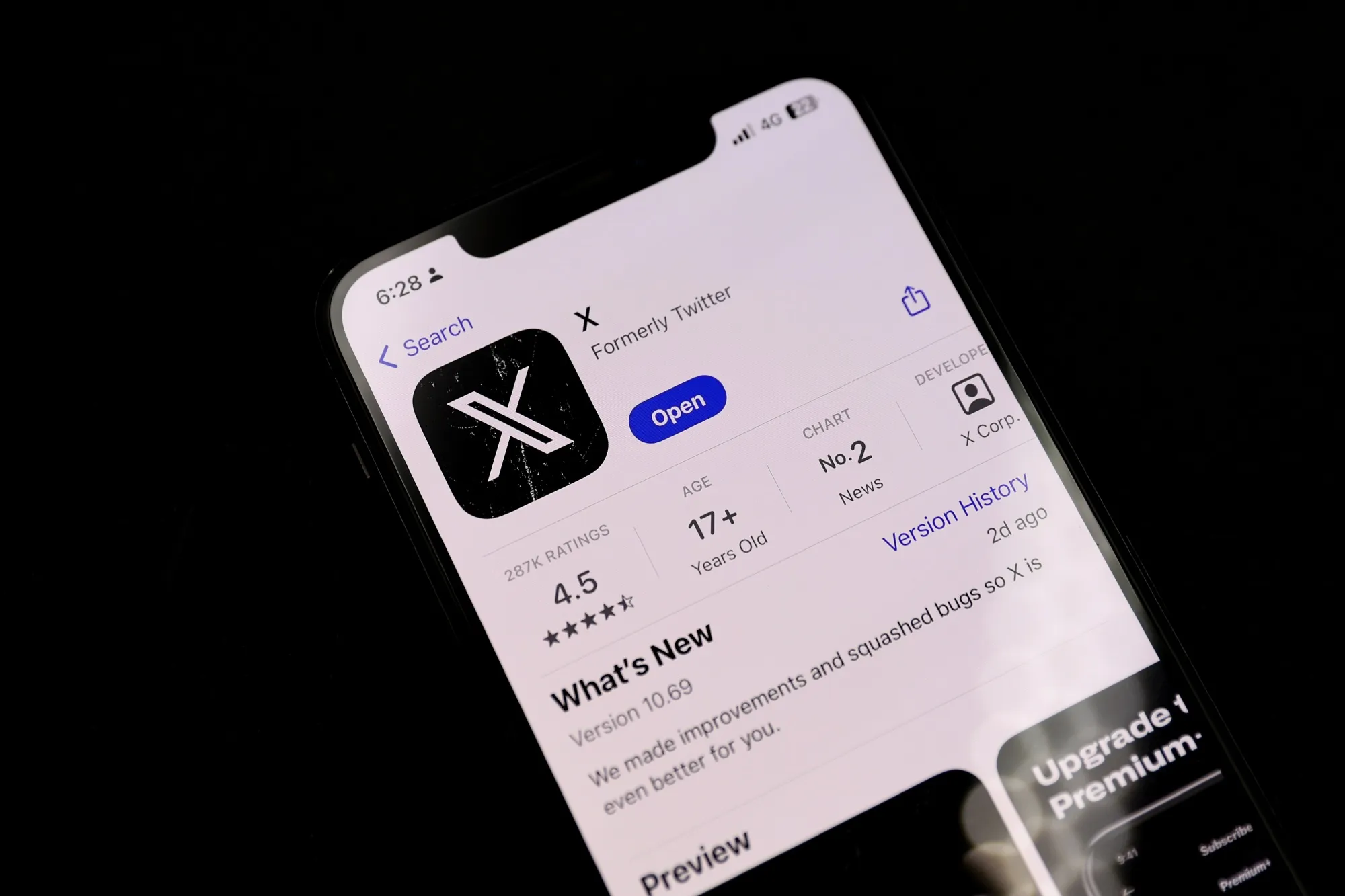 The X application.