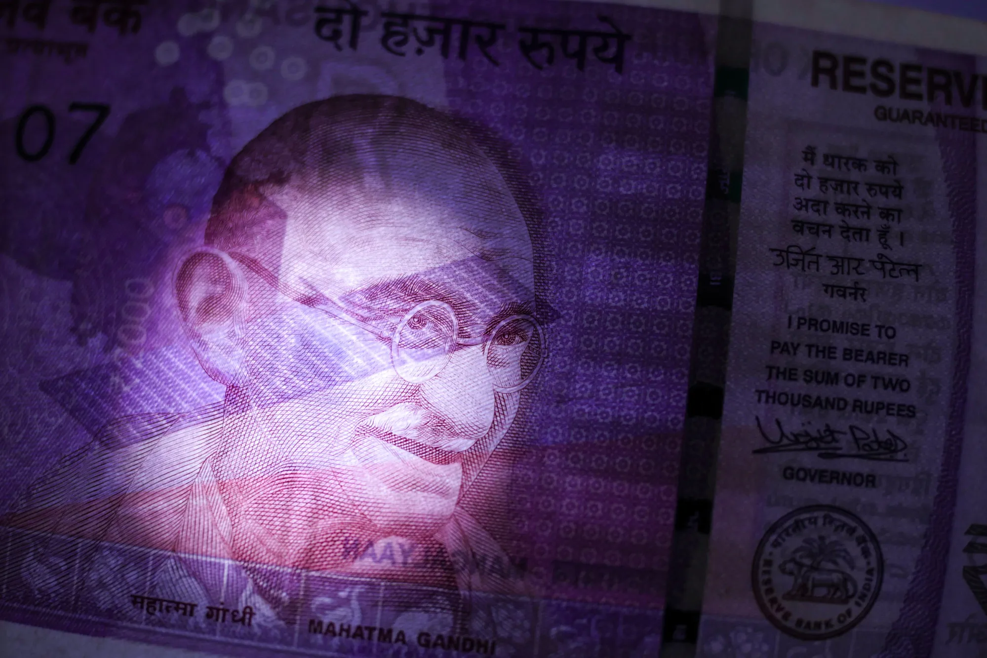 Indian Rupee Banknotes Ahead of Budget Announcement