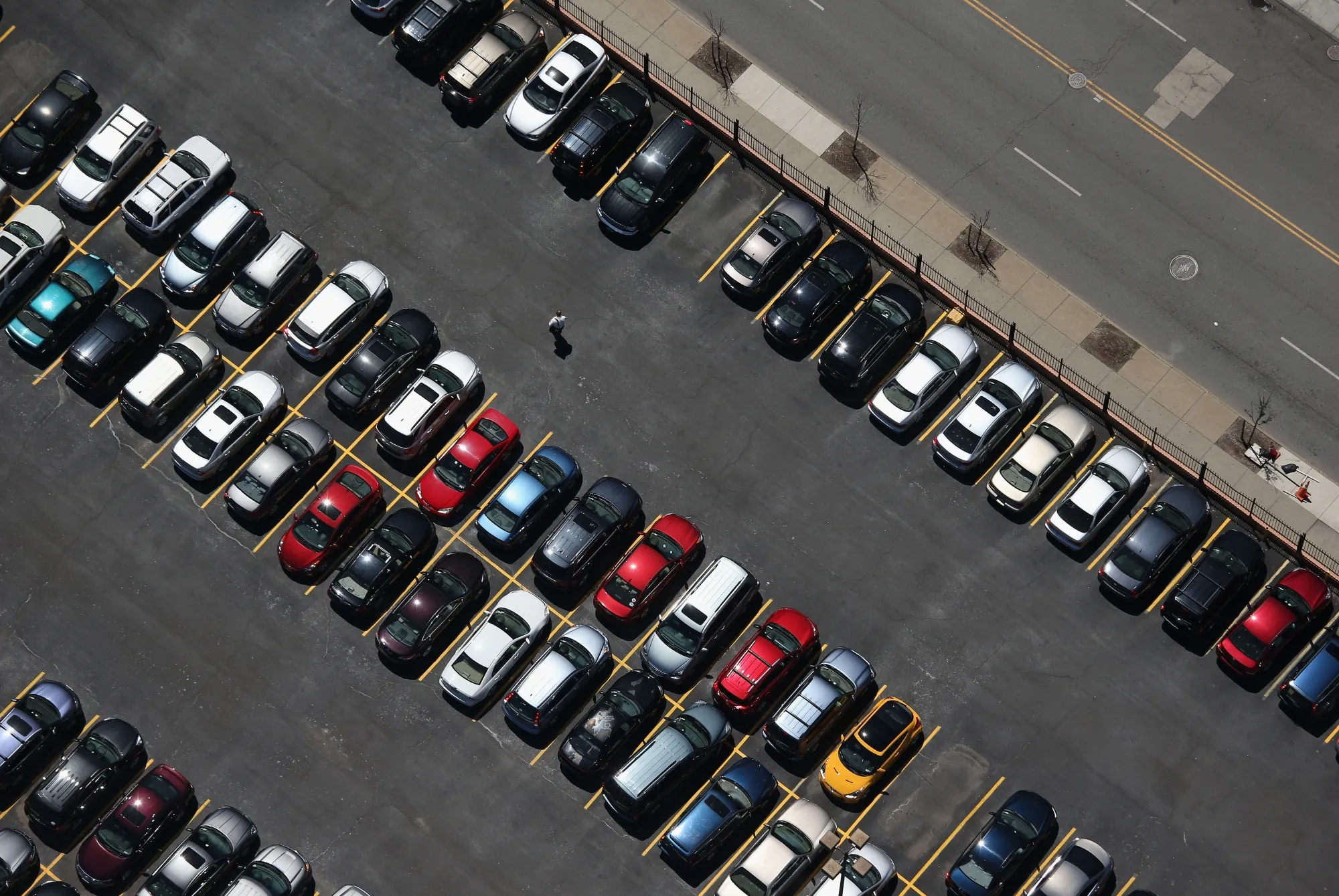 A parking lot in Buffalo, New York, which became the first major US city to eliminate parking minimums in 2017. 