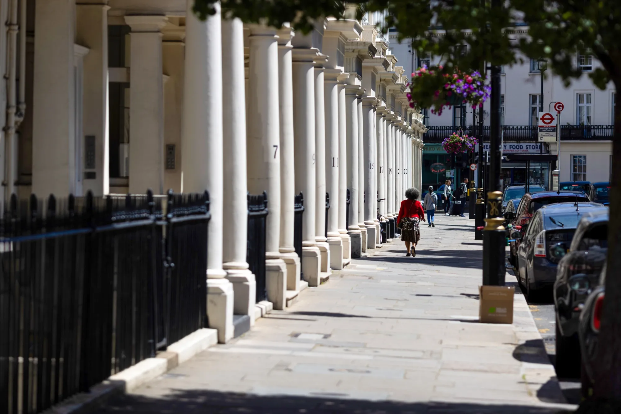 Residential properties in Pimlico in London, UK.