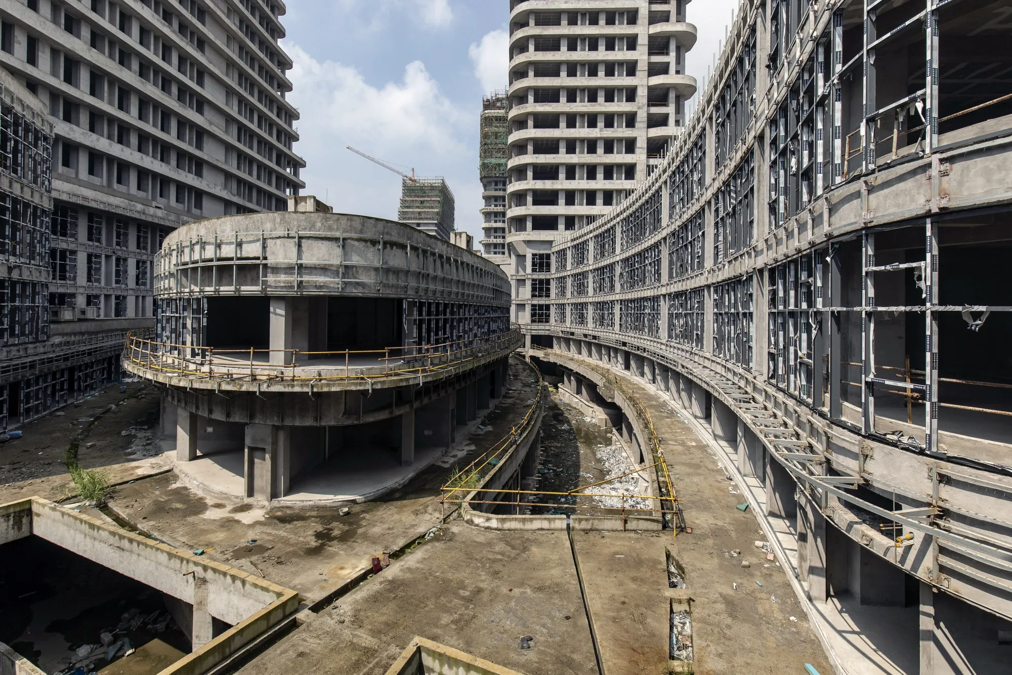 Buildings under construction at a project&nbsp;co-developed by Country Garden in Ningbo, China.