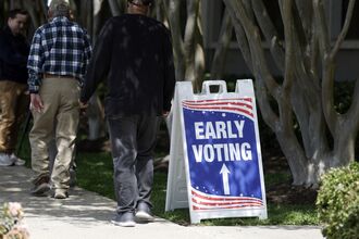Sen. Cassidy Casts His Vote During Early Voting In The Louisiana Republican Primary