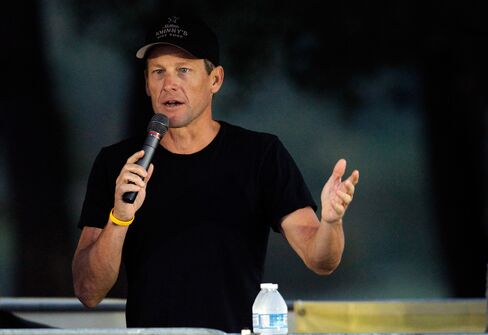 Cyclist Lance Armstrong