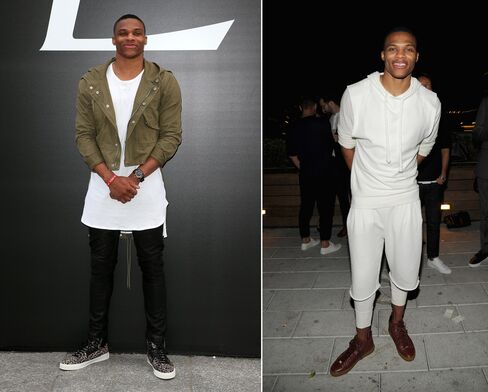 NBA basketballer Russell Westbrook is known for his adventurous sense of style--which sometimes teeters on the edges of feminine.