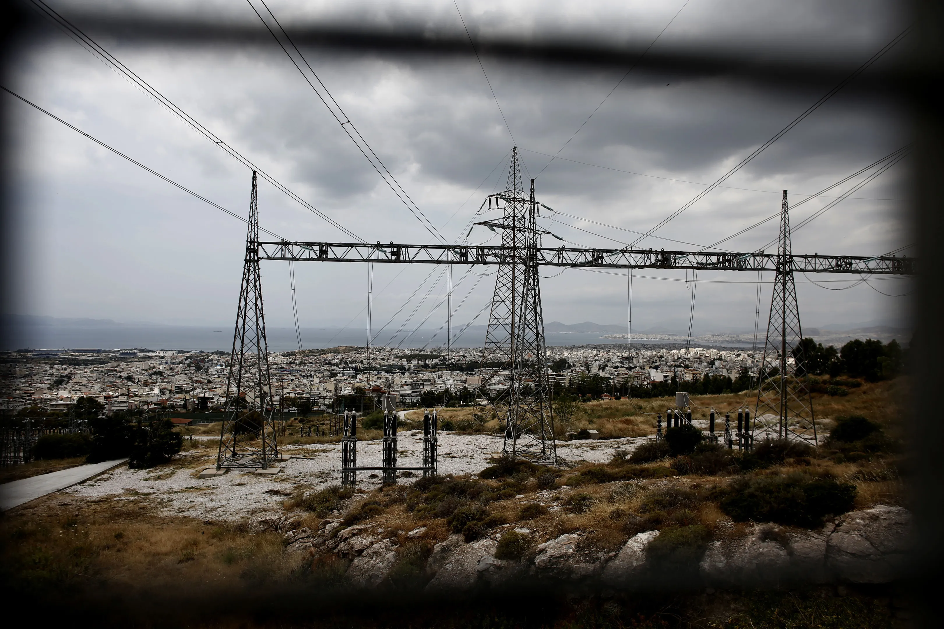 An electricity sub-station&nbsp;in Athens, Greece.
