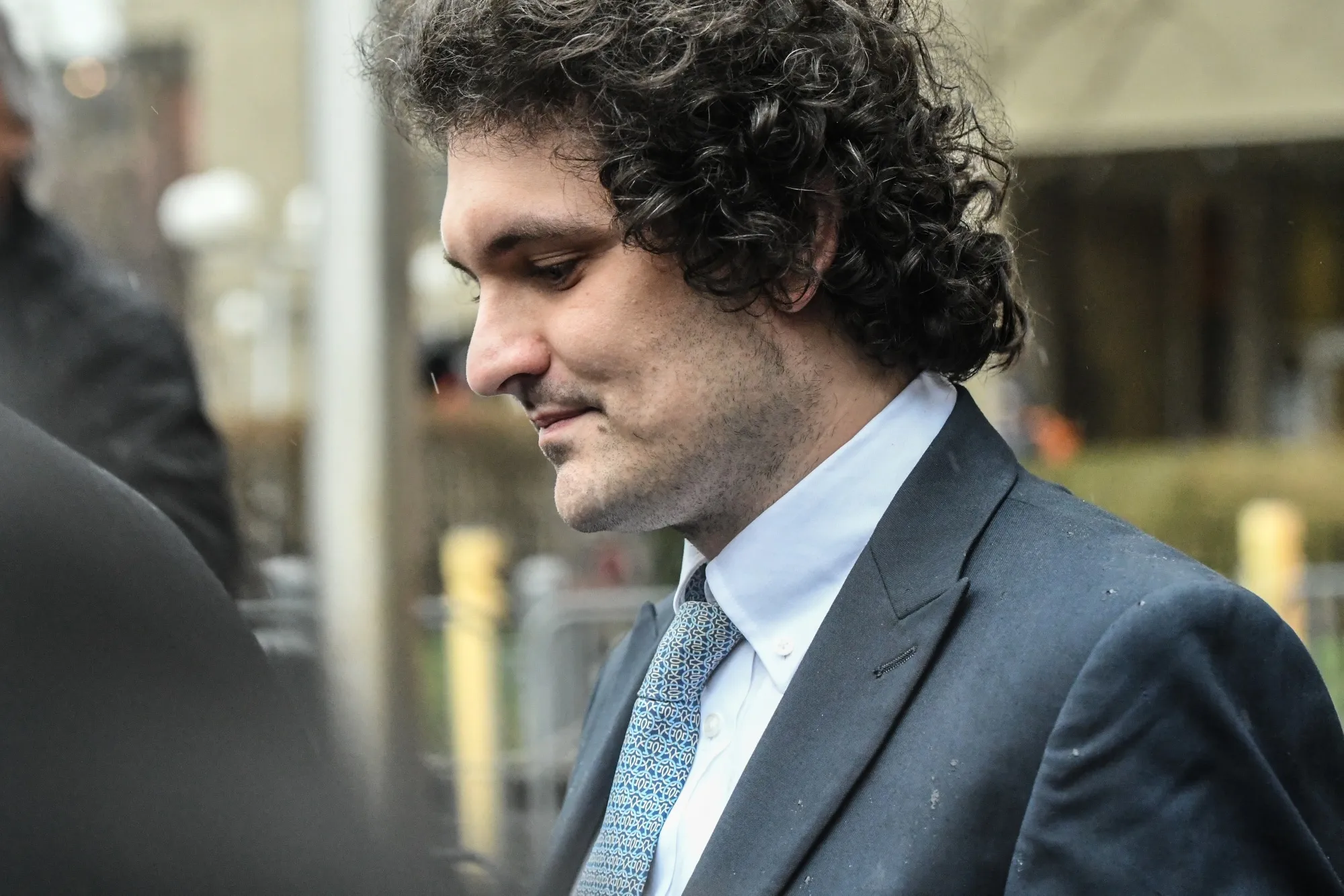 Sam Bankman-Fried&nbsp;departs from court in New York, on&nbsp;Feb. 16.
