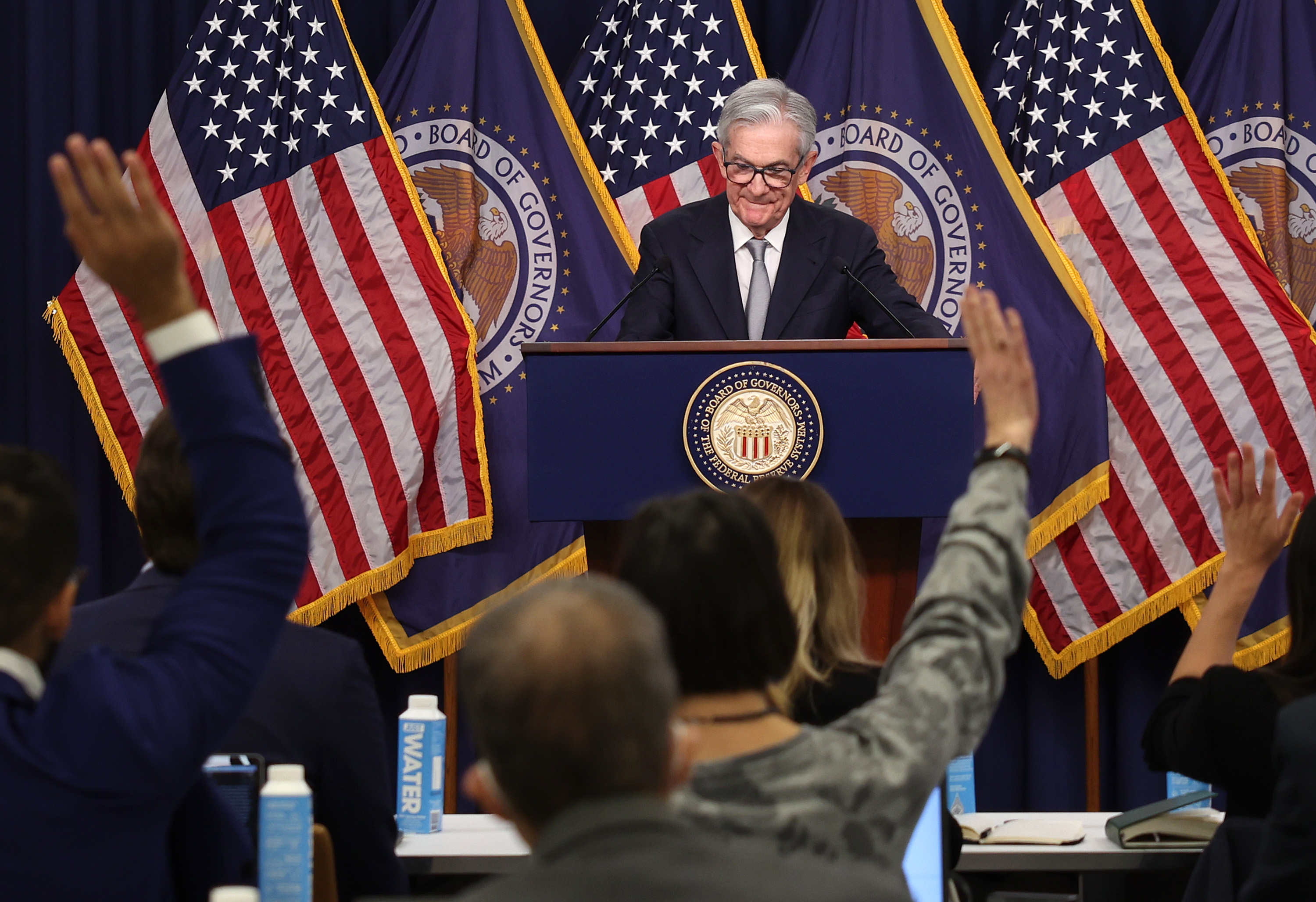 Fed Chair Jerome Powell during a news conference after the Federal Open Market Committee meeting in November.