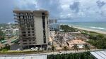 The wreckage of a partially collapsed building in Surfside north of Miami Beach, Florida on June 25. 