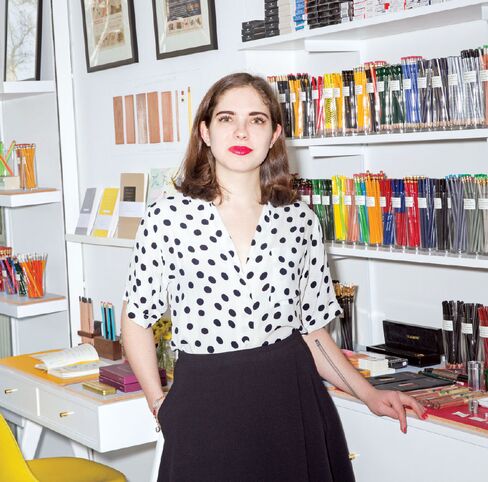 Weaver at her store