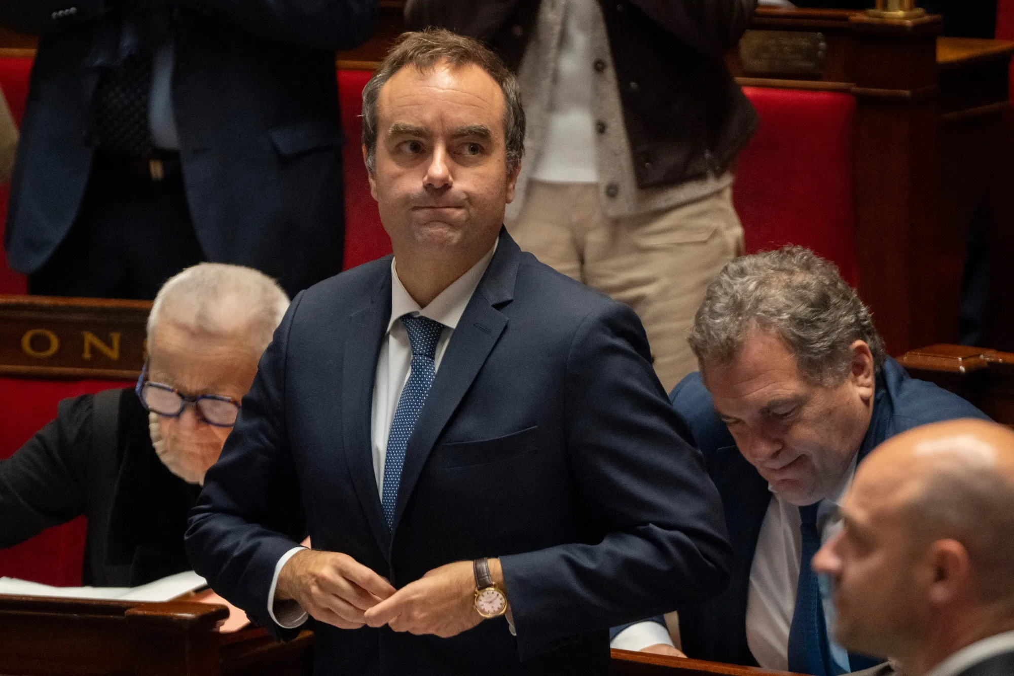 Sebastien Lecornu, France’s prime minister, in the National Assembly.