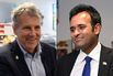 Sherrod Brown and Vivek Ramaswamy dyptich