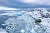 Ice sheets off the coast of Nuuk, Greenland.