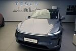 A Tesla Inc. Model Y electric vehicle on display at the company's new store in New Delhi, India, on Monday, Aug. 11, 2025. Tesla opened its first India showroom in Mumbai last month as Elon Musk’s electric-vehicle maker looks to tap new markets and offset slowing sales where it’s already well established.