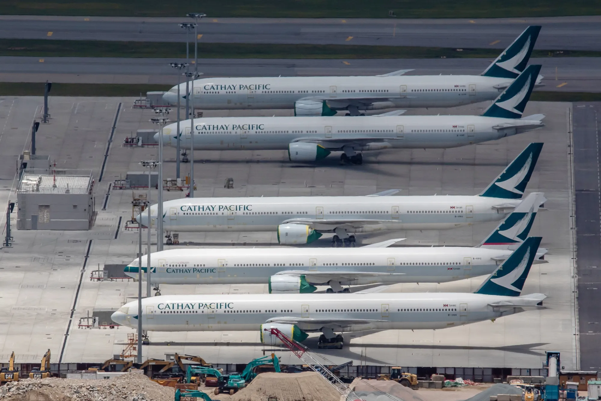 Cathay Pacific Aircraft at Hong Kong Airport Ahead of Earnings