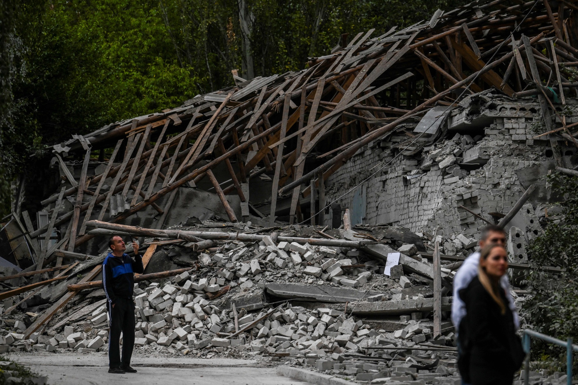 The ruins of a hospital in the&nbsp;Donetsk region on Sept. 12.
