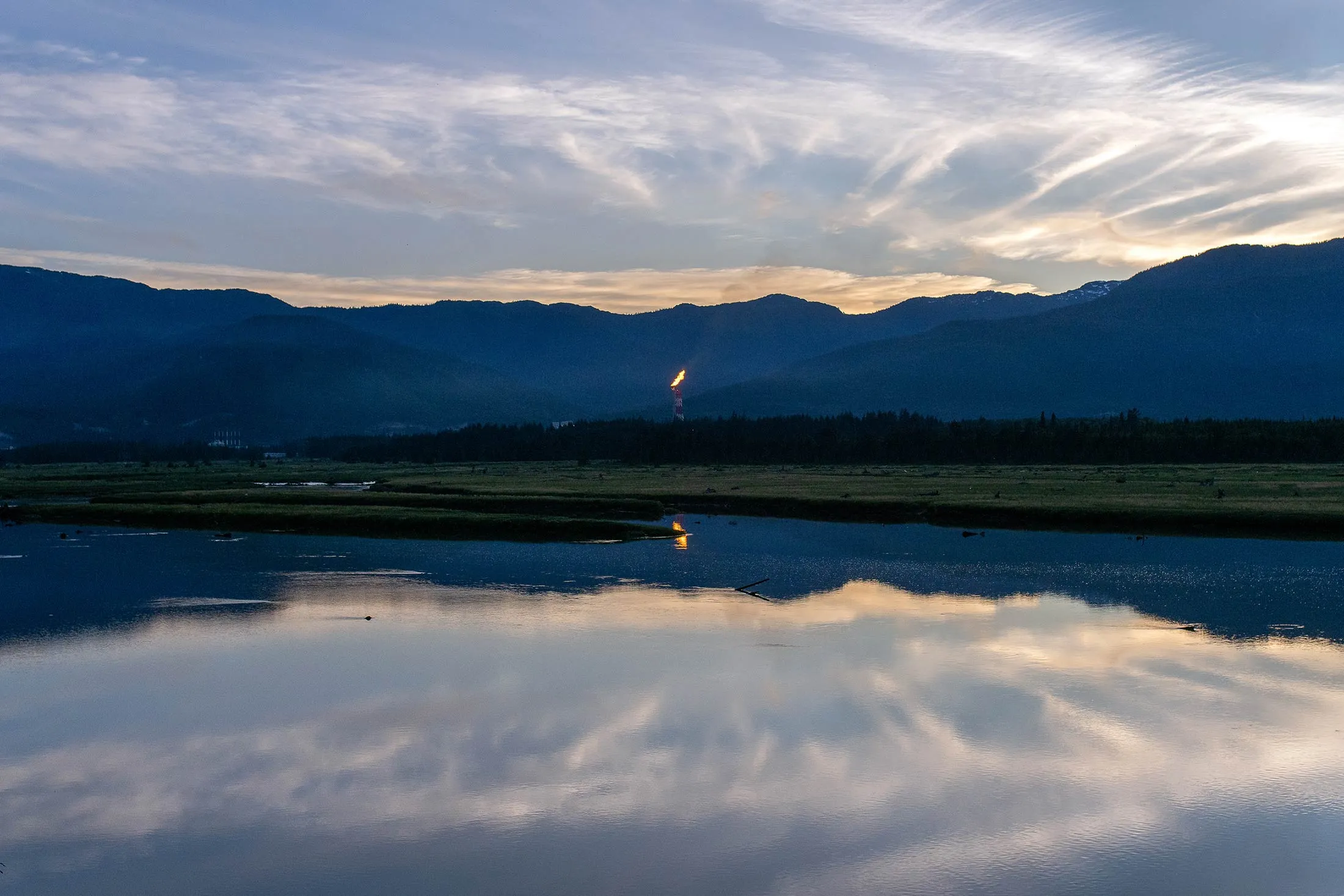 The LNG Canada facility in Kitimat, British Columbia.
