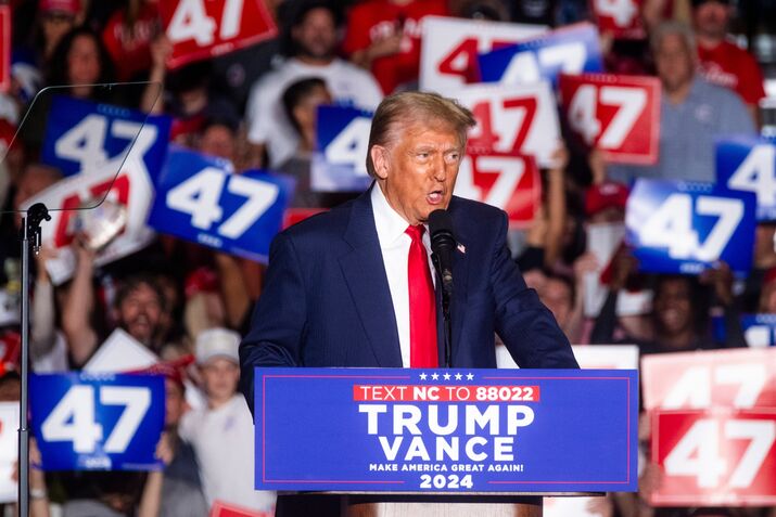 Donald Trump Campaigns In North Carolina