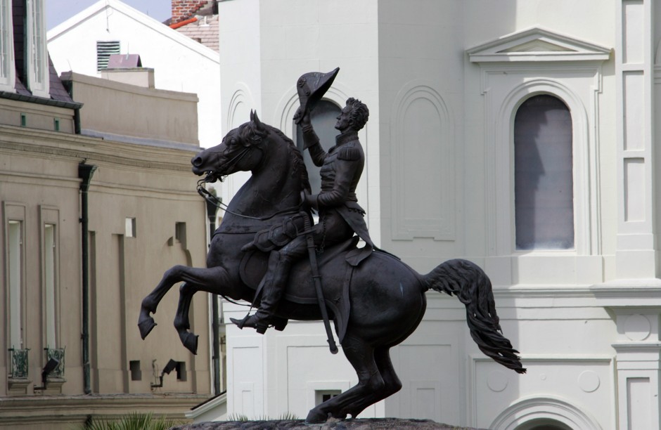 Statue of Andrew Jackson at Jackson Square in New Orleans.