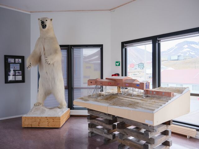 The Store Norske head office. The company, which is now owned by the Norwegian goverment, was originally established in 1916 when Norwegian interests acquired American owned Artic Company and its operations in Longyearbyen. 
