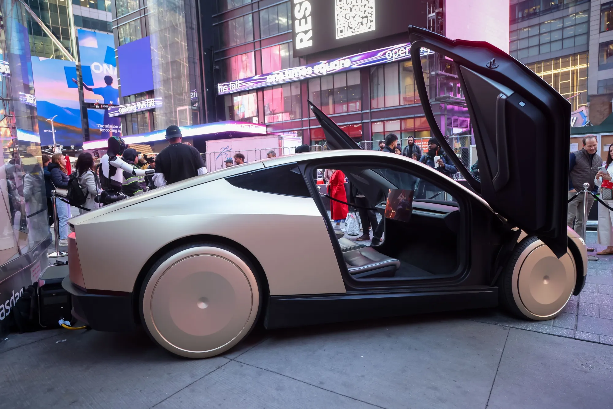 A Tesla Cybercab prototype in New York.